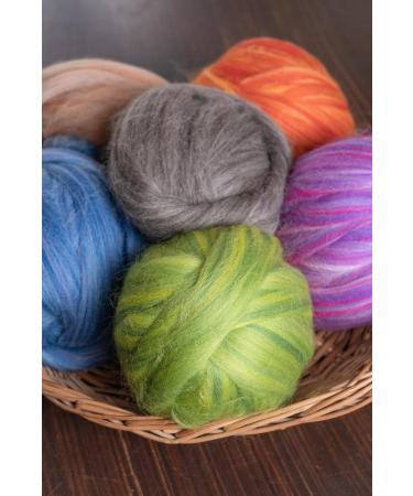 Kondoos Multi Colored Natural Wool Roving 1 lb - Ideal for Needle Felting and Handcrafts - Buy Online on GoSupps.com
