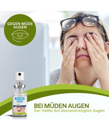 Tears Again Fresh 10ml - Preservative-Free Eyespray for Dry Eyes & Irritation - Suitable for All Ages - Refreshing Menthol Relief - Buy Online on GoSupps.com