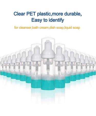 18-Piece 2oz Refillable Foam Pump Bottles for Travel Hand Soap & Shampoo - Buy Online on GoSupps.com