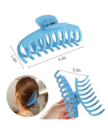 12pcs Big Hair Claw Clips - 4.3'' Nonslip Matte Large Hair Jaw Clips for Women and Girls - Strong Hold Banana Hair Clamps for Thick/Thin Hair - Buy Online on GoSupps.com