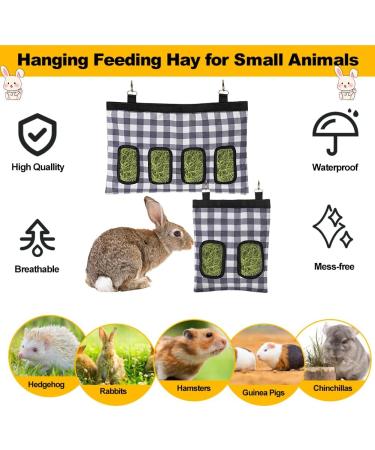 Rabbit Hay Feeder Bag Guinea Pig Hay Feeder Storage Bunny Hay Feeder Bag 600D Oxford Cloth Fabric Hanging Feeding Hay for Small Animals (4 windows) - Buy Online on GoSupps.com