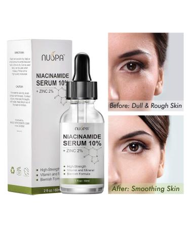 Niacinamide Serum 10% Plus Zinc 2% for Face Skin Care Vitamin B3 Facial Serum with Hyaluronic Acid for Acne Pore Reducer Treatment - Buy Online on GoSupps.com