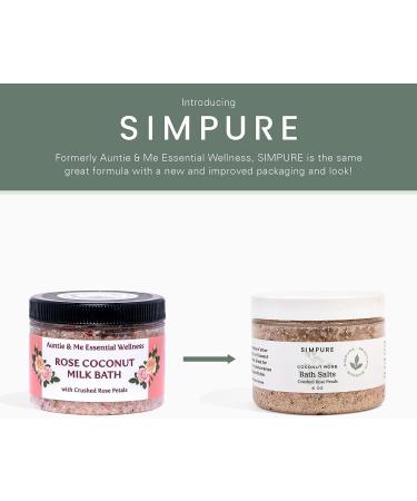 SIMPURE Rose Coconut Milk Bath Salts - Dead Sea, Pink Himalayan & Epsom Salts (6oz) - Buy Online on GoSupps.com