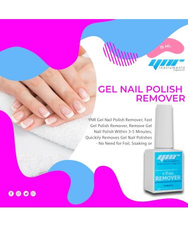 YNR Gel Nail Polish Remover Fast Gel Polish Remover Remove Gel Nail Polish Within 3-5 Minutes Quickily Removes Gel Nail Polishes - No Need for Foil Soaking or Wrapping 15ml 0.5 Fl Oz - Buy Online on GoSupps.com
