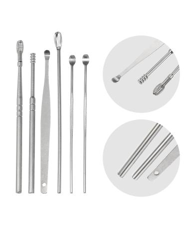 VOCOSTE 6Pcs Stainless Steel Ear Cleansing Tool Set with Plastic Storage Box - Ear Care Kit - Buy Online on GoSupps.com