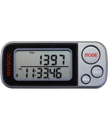Maymoc Walking 3D Step Counter - Accurate Pedometer with Clip & Belt 30-Day Memory Calorie & Distance Tracker Daily Target Monitor - Buy Online on GoSupps.com