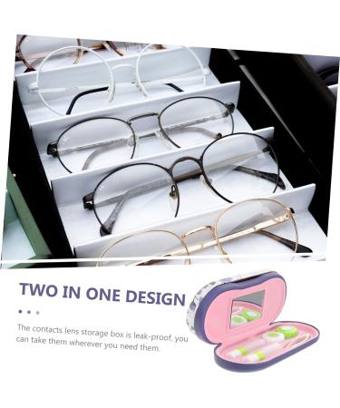 Shop Gatuida 4 Sets Double-Like Glasses Case - 2-in-1 Leather Container for Kids Tweezers and Outdoor Travel - Violet PU Storage Box - Buy Online on GoSupps.com