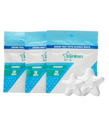StarMintz Clear Aligner Mints that Seat Your Aligners & Soothe Aligner Pain - Invisalign Mints - 100% Plant Based Xylitol - Freshens Breath - Seats Your Invisalign - 1 Bag