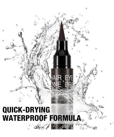Boobeen 2 in 1 B ton pour la racine des cheveux multi-usage pour couvrir la racine des cheveux fins et dessiner l'eye-liner des sourcils r sistant l'eau et de longue dur e pour les femmes Brun Gris - Buy Online on GoSupps.com