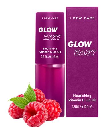 I Dew Care Lip Oil Gloss - Glow Easy | Tinted Moisturizing Jojoba Seed Oil with Vitamin C, 0.12 Fl Oz