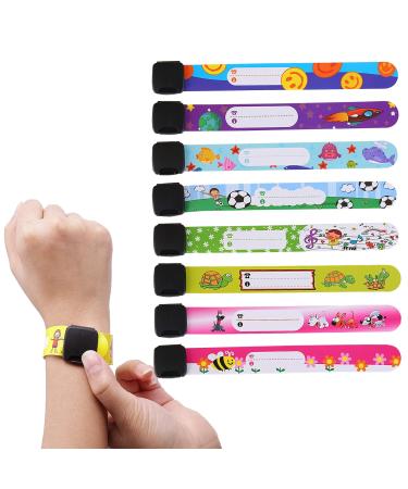 Identification bracelet for children emergency bracelet for children safety bracelet anti-loss for children reusable suitable for trips games and children (8 pieces)
