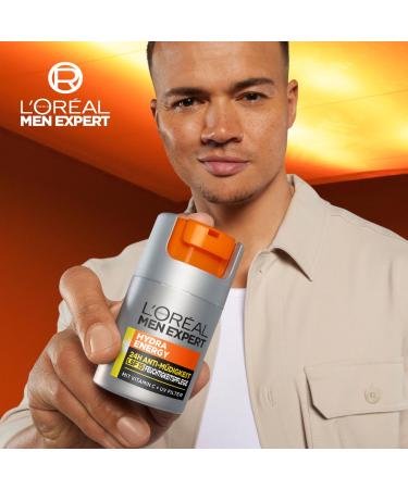 L'Or al Men Expert Facial Care SPF 15 - Invigorating Moisturizer with Vitamin C & Proteins | 24H Anti-Fatigue Hydration - 50ml | New Faces International Shipping - Buy Online on GoSupps.com