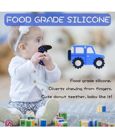 2 Pack Baby Teething Toys - Remote Control & Car Shape Silicone Teether Set for Babies - Buy Online on GoSupps.com