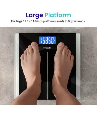 Etekcity Digital Bathroom Scale | Step-On Technology | 400 lb Capacity | Black Color - Buy Online on GoSupps.com