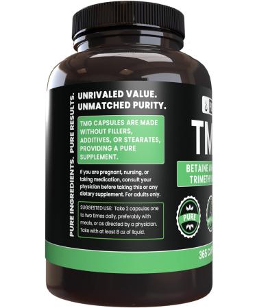 Pure Original Ingredients TMG (365 Capsules) - Lab Verified, No Fillers - 180 Servings - Buy Online on GoSupps.com