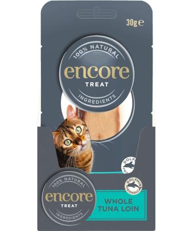 Encore 100% Natural Cat Treats Whole Tuna Loin Cat Snack 30g (Pack of 12) Tuna Single - Buy Online on GoSupps.com