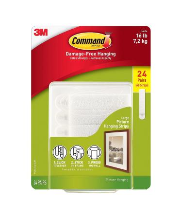Command Picture & Frame Hanging Strips  Large (24 Pair) - Buy Online on GoSupps.com