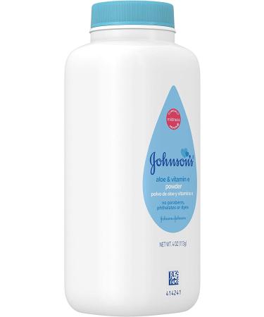 Johnson's Baby Cornstarch Powder with Aloe & Vitamin E - Hypoallergenic, Paraben-Free, 4 oz (Pack of 1) - Buy Online on GoSupps.com