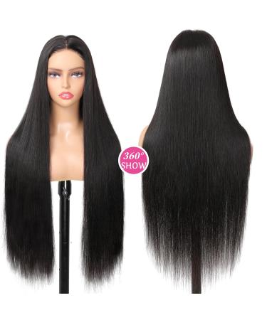 HD Lace Glueless Human Wig - 180% Density 5x5 Lace Wig 22 Inch Real Brazilian Hair in Natural Black for Women | Showjarll - Buy Online on GoSupps.com