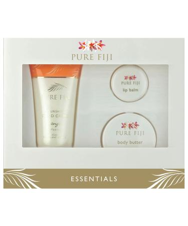 Pure Fiji Essentails Gift Set for Skin Care Hydrating Skincare Set Include - Lip Balm (0 16 Fl. Oz) Body Butter (0.50 Fl. Oz) Hand Cr me(1.18 Fl. OZ) Daily Moisturizer Set - Mango