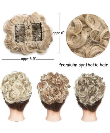 Hair Bun Hairpiece for Women Synthetic Large Comb Clip In Curly Hair Extension Chignon Hair Pieces Women Updo Cover Hairpiece Extension Hair Bun Hair Chignons(4T30) - Buy Online on GoSupps.com