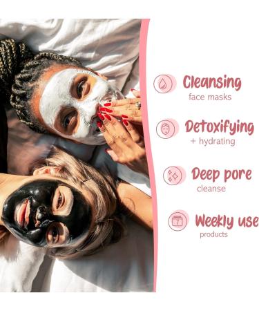 7th Heaven Face Masks Skincare Set - 7 Clay, Mud & Peel Off Masks Gift Set - Chocolate Mud, Charcoal, Dead Sea, Pink Rose - Perfect for a Spa Day at Home - Buy Online on GoSupps.com