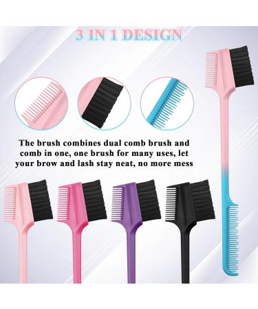 OneNine Cosmetics 5 PCS 3-in-1 Brow Comb & Eyelash Brush Set | Double-Sided Control & Edge Hair Brush for Precision Grooming - Buy Online on GoSupps.com