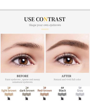 2Pcs Lacisonpen Microblading Eyebrow Lumentes Four Tipped Eyebrow Pen Giphogantic 3d Waterproof Microblading Eyebrow Pen Microblading Eyebrow Pencil Contouring Pen (Style B -Black) - Buy Online on GoSupps.com