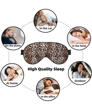 Leopard Print Soft Eye Mask | Zero Pressure Blackout Travel Sleeping Mask - Buy Online on GoSupps.com