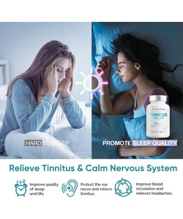 Tinnitus Relief Supplement - Ear Nutrition for Ringing Ears - 120 Capsules - Buy Online on GoSupps.com