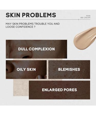 Mens BB Cream Foundation Deep Hydrating BB Cream Tinted Moisturiser BB Cream SPF 15 Face Cream SPF 15 Mens Concealer Colour Correcting Cream for Cover Blemishes Balance Skin Tone BB Cream Medium - Buy Online on GoSupps.com