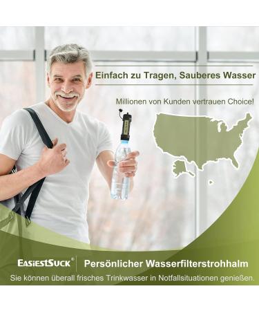 Metadrop Portable Mini Water Filters - 3-Step Emergency Filter for Hiking & Camping Survival Gear - Buy Online on GoSupps.com