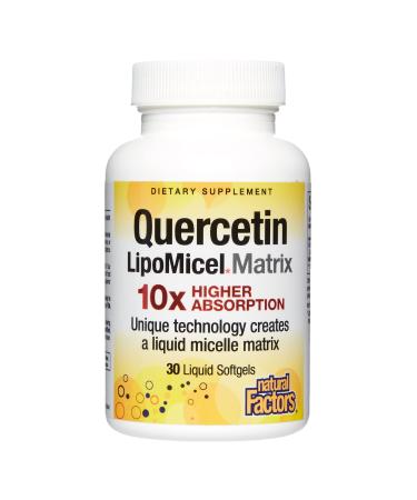 Natural Factors Quercetin LipoMicel Matrix 30 Liquid Softgels
