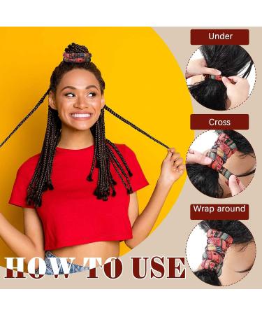 Spiral Lock Hair Tie Dreadlock Accessories - Colorful, Bendable Iron Wire Bands for Thick Curly Hair - 4 Pcs with Bags - Buy Online on GoSupps.com