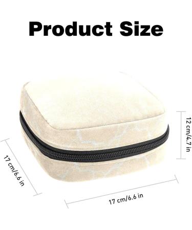 Marble Sanitary Napkin Storage Bag | Portable First Period Pads Holder | Girls Travel Makeup Bag | Multicoloured - 19 - Buy Online on GoSupps.com