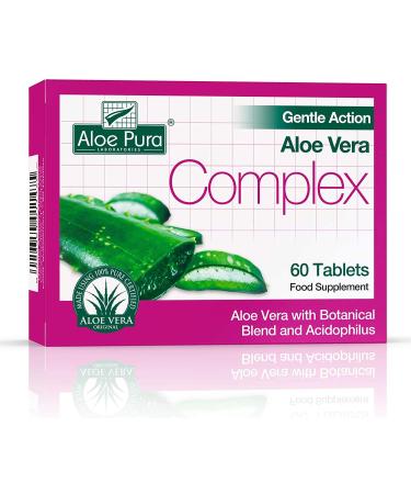 Aloe Pura Gentle Action Aloe Vera Complex 60 Tablets (Pack of 2)