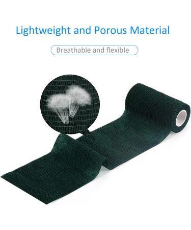 Self-Adhesive Legal Bandage - 10cm x 4.5m Rolls | Cohesive First Aid Wrap for Dogs Sport & Veterinary Use (Dark Green) - Buy Online on GoSupps.com