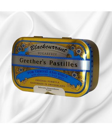 Grether's Pastilles Blackcurrant - Sugar-Free Value Pack (2 x 110g) + Free Pharmaperle Gift - International Shipping Available - Buy Online on GoSupps.com