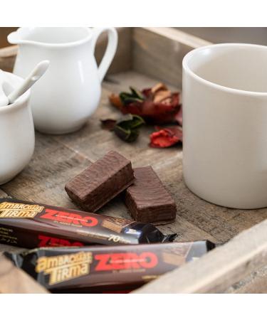 Tirma Dark Chocolate Waffles 70% Cocoa | Sugar-Free Keto & Low-Carb Snack | Diabetic-Friendly | 14-Piece Multipack | 301g - Buy Online on GoSupps.com