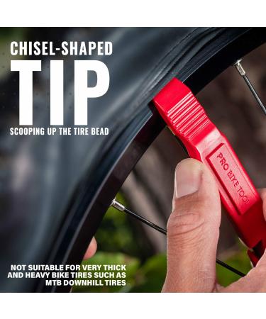 PRO BIKE TOOL Bike Tire Levers 3 Pack - Durable Tire Removal Tool for Road & Mountain Bikes - Red Bicycle Tire Lever for Flat Tire Repair - Buy Online on GoSupps.com