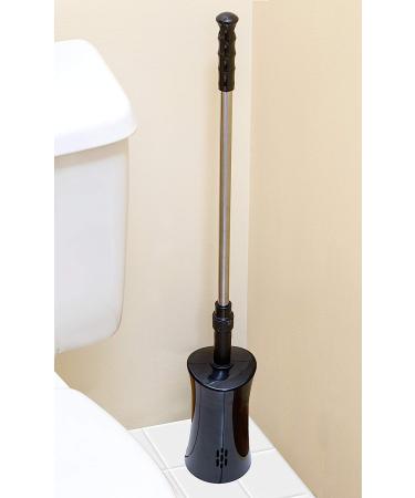 ToiletShroom Plunger & Squeegee Clog Remover | Stainless Steel Handle | Drain Cleaner Tool | Bathroom Dredge | Black - Buy Online on GoSupps.com