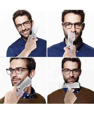 Higyee Mustache Former & Anti-Slip Beard Tool Set for Men | Trim & Style Perfectly with Bart Trim Instructions - Buy Online on GoSupps.com