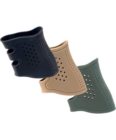 FOCUHUNE Anti-Slip Handle Sleeves for GK Gloves | Rubber Reef Glove Sleeve | Fits GK 17-41 | 2/3 Pack Black Khaki Army Green - International Shipping Available - Buy Online on GoSupps.com