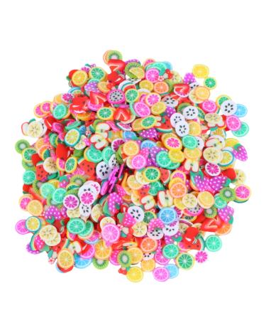 FRCOLOR 1000pcs Fruit Nails Slices Art Polymer 3D Fruit Nail Art Slices Fruit Charm for Nails Made of Acrylic Slices Art Polymer