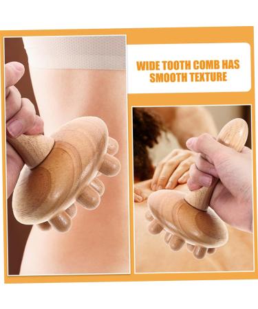 Fomiyes 2st Meridian Massage Brush & Wooden Scalp Comb | Antistatic Natural Wide Tooth Massage Tool for Relaxation - Buy Online on GoSupps.com