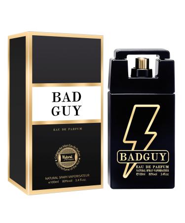 Hybrid & Company Bad Guy For Men Eau De Parfum - Men's Natural Spray Sophisticated Fragrance Fresh and Elegant 3.4 Fl Oz