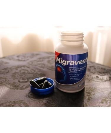 Migraine Relief Supplement: Migravent for Optimal Cranial Comfort and Health Riboflavin, Magnesium, Coenzyme Q10 and Butterbur Blend - Buy Online on GoSupps.com