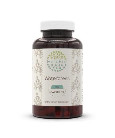 Watercress 120 Capsules 800 mg Watercress (Nasturtium Officinale) Dried Herb (120 Capsules) 120 Count (Pack of 1)