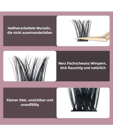 Premium Individual Eyelash Clusters - 72 Stck D Curl 14mm for DIY Extensions | Honey 01-D-14mm - Buy Online on GoSupps.com