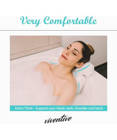 Luxury Non-Slip Bath Pillow for Tub - Extra-Thick Support for Head, Neck, Shoulder, and Back - Soft, Large Comfort Cushion for Relaxation - 3D Mesh Material - 1 Pack - Buy Online on GoSupps.com